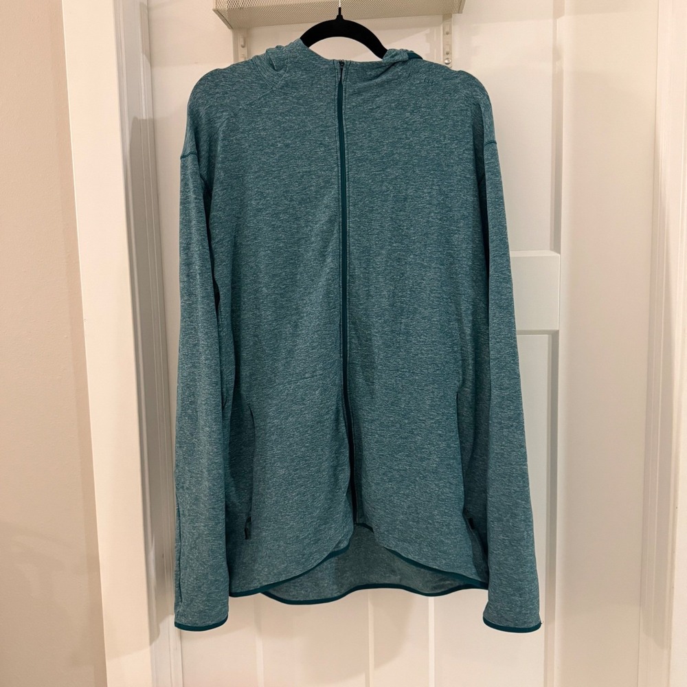 Lululemon Surge Warm Full Zip Hoodie Men's Size XL Heathered Laguna Blue M4668S‎